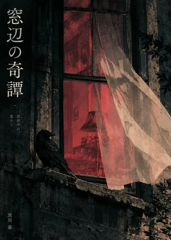 乌鸦窗 封面插画，悬疑推理题材，作者禾音